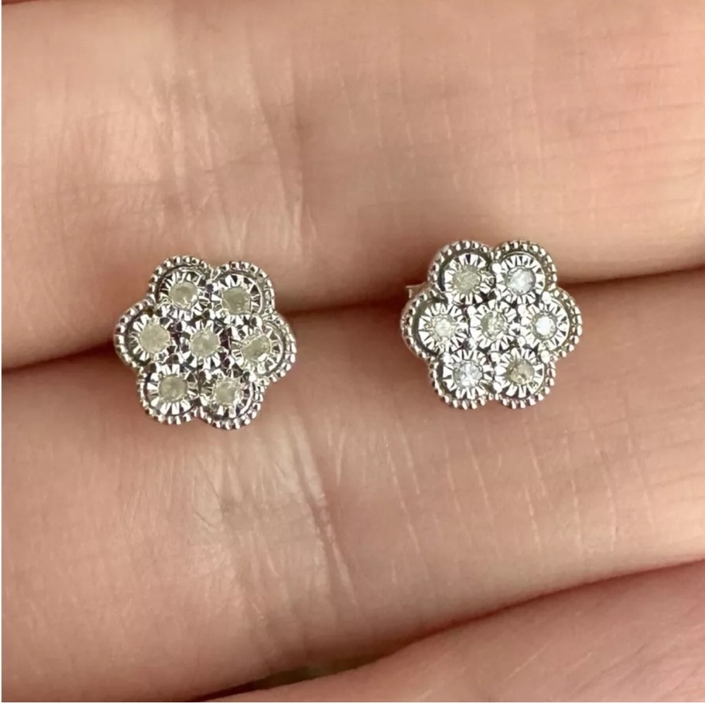 Effy Natural Diamond Cluster Stud Earrings